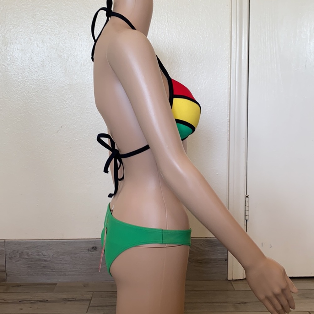 EMPYRE Red/Yellow/Green Push Up Style Bikini Top - Picture 10 of 11